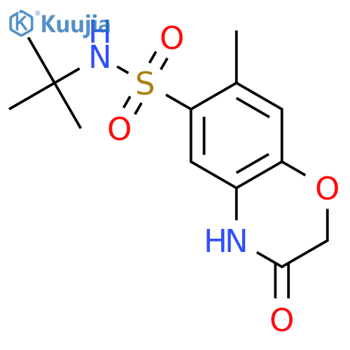 N-(tert-Butyl)-7-methyl-3-oxo-3,4-dihydro-2H-1,4-benzoxazine-6-sulfonamide structure