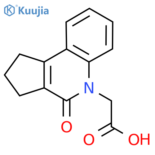 (4-Oxo-1,2,3,4-tetrahydro-5H-cyclopentacquinolin-5-yl)acetic acid structure