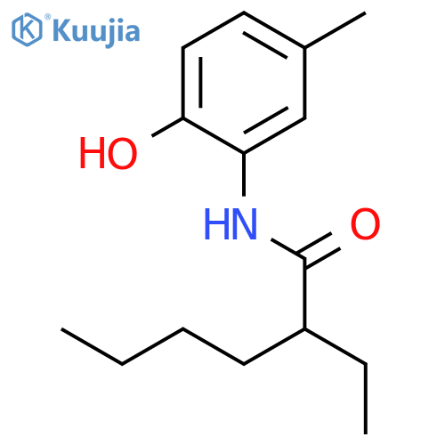 HEXANAMIDE, 2-ETHYL-N-(2-HYDROXY-5-METHYLPHENYL)- structure