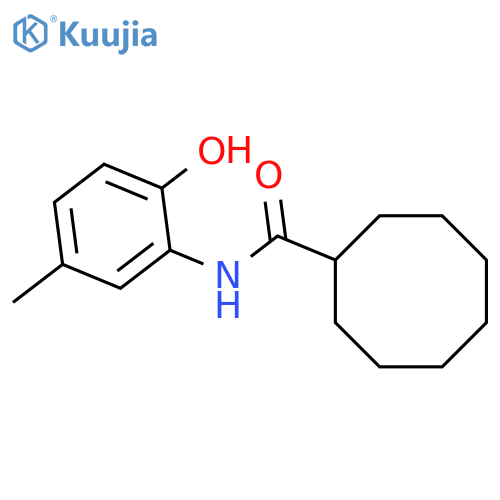 CYCLOOCTANECARBOXAMIDE, N-(2-HYDROXY-5-METHYLPHENYL)- structure