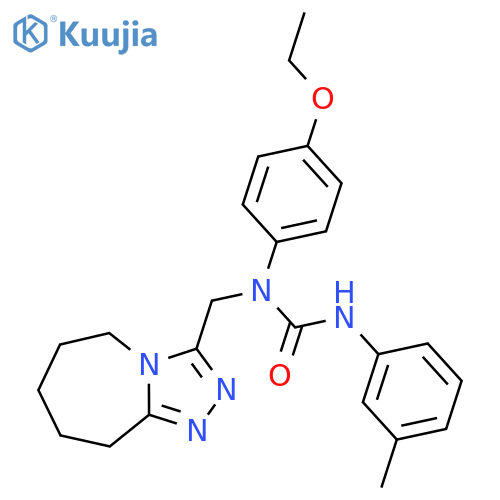 3-(4-ethoxyphenyl)-1-(3-methylphenyl)-3-({5H,6H,7H,8H,9H-1,2,4triazolo4,3-aazepin-3-yl}methyl)urea structure