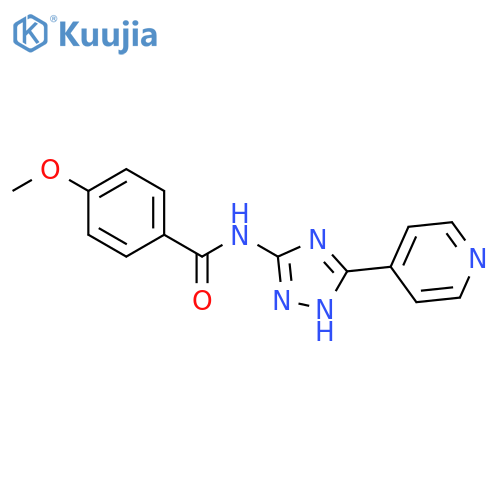 BENZAMIDE, 4-METHOXY-N-[5-(4-PYRIDINYL)-1H-1,2,4-TRIAZOL-3-YL]- structure