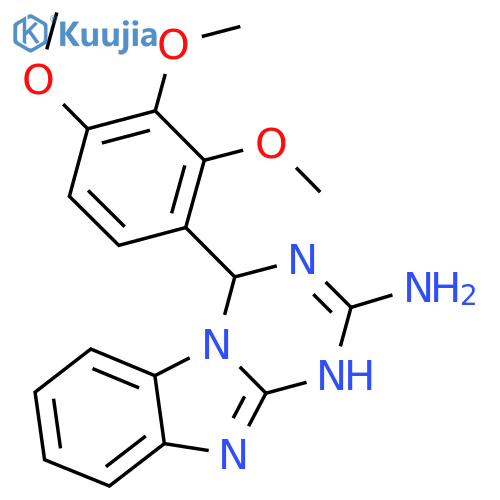 4-(2,3,4-trimethoxyphenyl)-1,4-dihydro[1,3,5]triazino[1,2-a]benzimidazol-2-amine structure