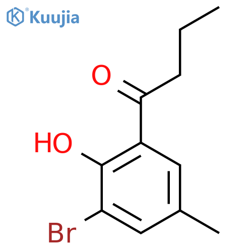1-(3-bromo-2-hydroxy-5-methylphenyl)butan-1-one structure