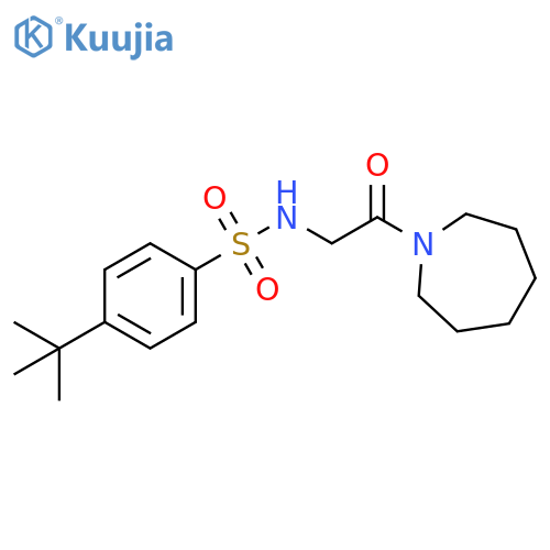 N-2-(azepan-1-yl)-2-oxoethyl-4-tert-butylbenzene-1-sulfonamide structure