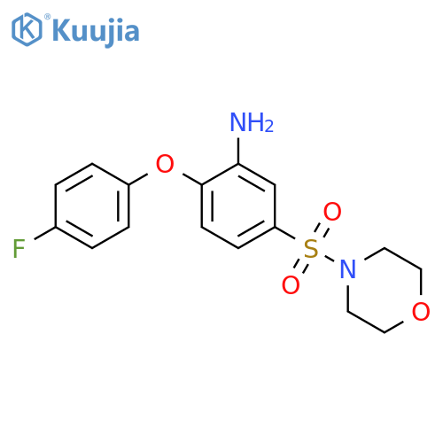 2-(4-fluorophenoxy)-5-(morpholin-4-ylsulfonyl)aniline structure