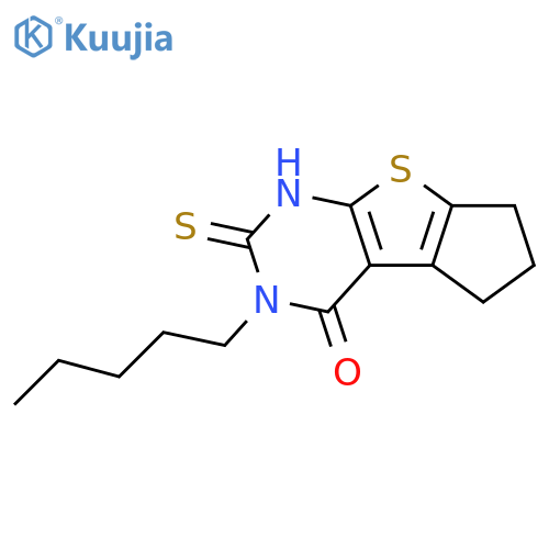 11-pentyl-10-sulfanyl-7-thia-9,11-diazatricyclo6.4.0.0,2,6dodeca-1(8),2(6),9-trien-12-one structure