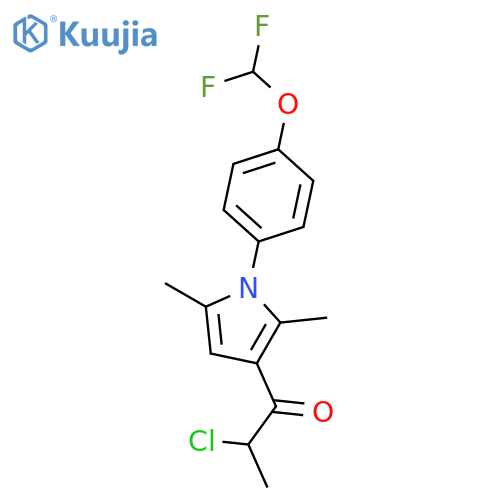2-chloro-1-{1-4-(difluoromethoxy)phenyl-2,5-dimethyl-1H-pyrrol-3-yl}propan-1-one structure