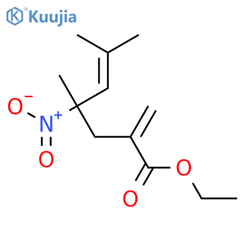 5-Heptenoic acid, 4,6-dimethyl-2-methylene-4-nitro-, ethyl ester structure