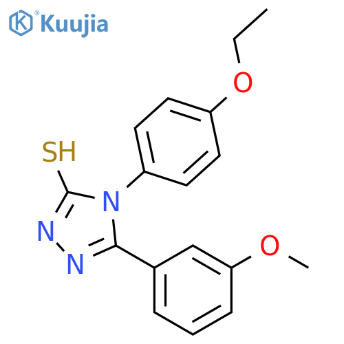4-(4-ethoxyphenyl)-5-(3-methoxyphenyl)-4H-1,2,4-triazole-3-thiol structure