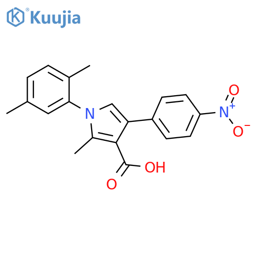 1H-Pyrrole-3-carboxylic acid,1-(2,5-dimethylphenyl)-2-methyl-4-(4-nitrophenyl)- structure