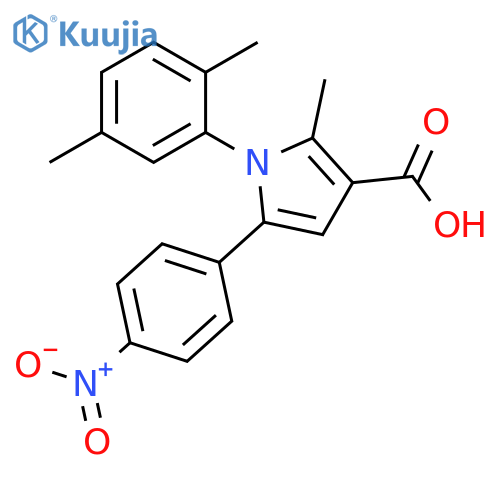 1H-Pyrrole-3-carboxylic acid,1-(2,5-dimethylphenyl)-2-methyl-5-(4-nitrophenyl)- structure