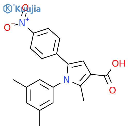 1H-Pyrrole-3-carboxylic acid,1-(3,5-dimethylphenyl)-2-methyl-5-(4-nitrophenyl)- structure