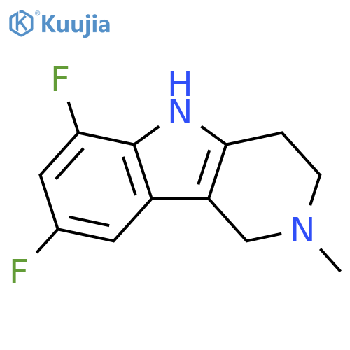 1H-Pyrido[4,3-b]indole, 6,8-difluoro-2,3,4,5-tetrahydro-2-methyl- structure