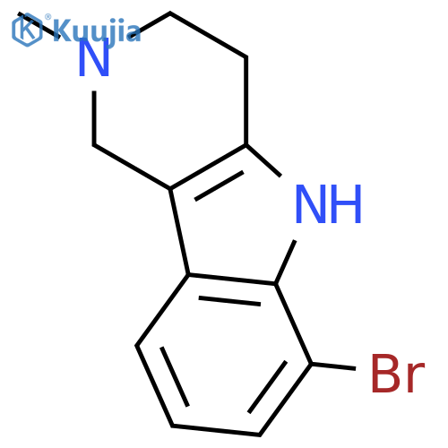 1H-PYRIDO[4,3-B]INDOLE, 6-BROMO-2,3,4,5-TETRAHYDRO-2-METHYL- structure