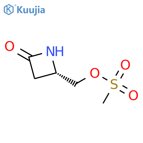 2-AZETIDINONE, 4-[[(METHYLSULFONYL)OXY]METHYL]-, (4S)- structure