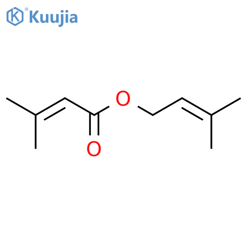 2-Butenoic acid,3-methyl-, 3-methyl-2-buten-1-yl ester structure