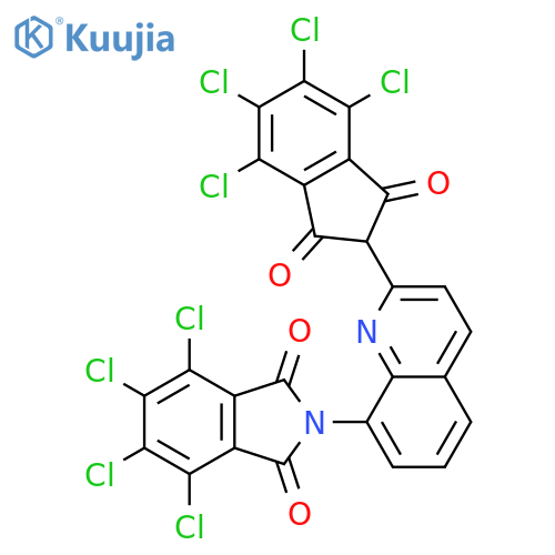 4,5,6,7-tetrachloro-2-[2-(4,5,6,7-tetrachloro-1,3-dioxo-inden-2-yl)quinolin-8-yl]isoindole-1,3-dione structure