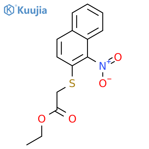 Acetic acid, [(1-nitro-2-naphthalenyl)thio]-, ethyl ester structure