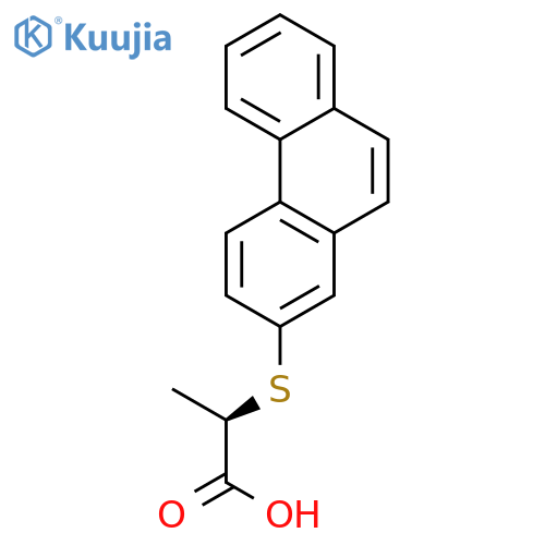 PROPANOIC ACID, 2-(2-PHENANTHRENYLTHIO)-, (R)- structure
