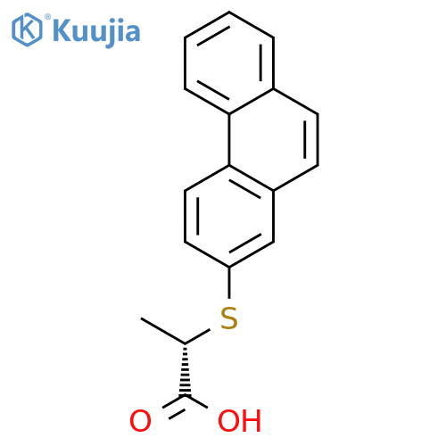 Propanoic acid, 2-(2-phenanthrenylthio)-, (S)- structure