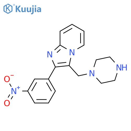 2-(3-Nitrophenyl)-3-(piperazin-1-ylmethyl)imidazo[1,2-a]pyridine structure