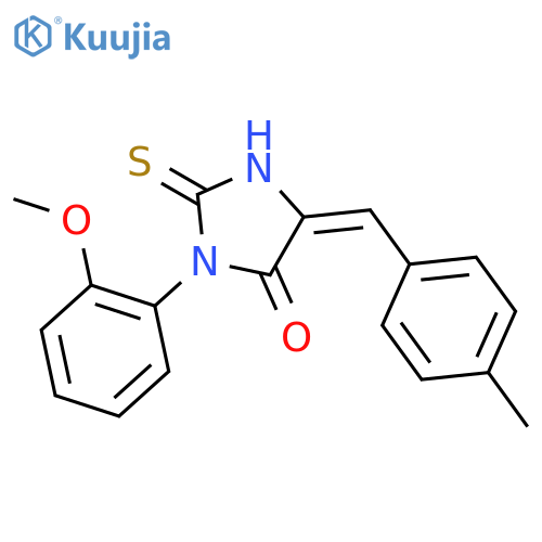 (5Z)-3-(2-methoxyphenyl)-5-[(4-methylphenyl)methylidene]-2-thioxoimidazolidin-4-one structure