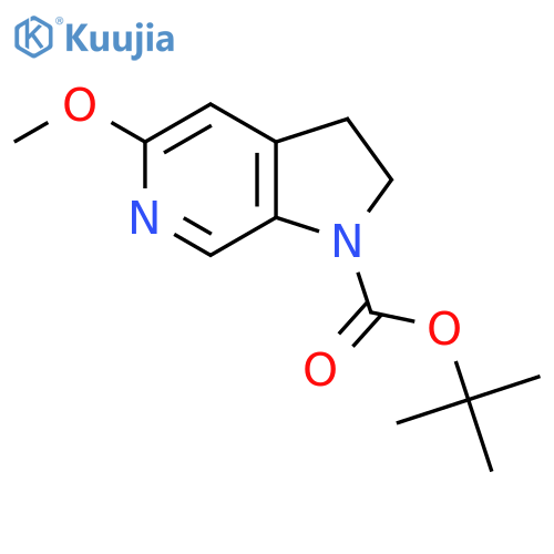 Tert-butyl 5-methoxy-2,3-dihydro-1H-pyrrolo[2,3-c]pyridine-1-carboxylate structure