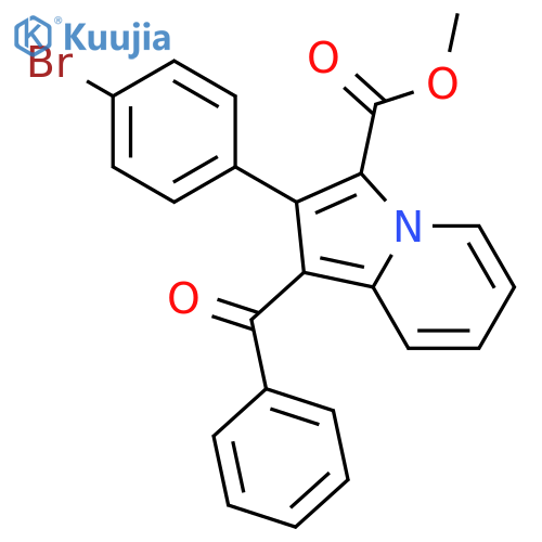 3-Indolizinecarboxylic acid, 1-benzoyl-2-(4-bromophenyl)-, methyl ester structure
