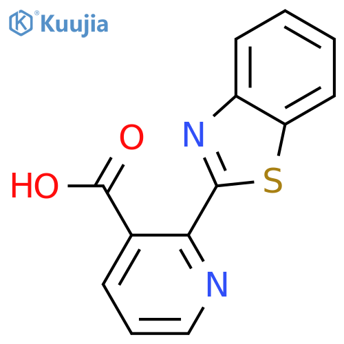 2-(1,3-benzothiazol-2-yl)pyridine-3-carboxylic acid structure