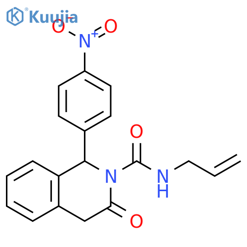 2(1H)-Isoquinolinecarboxamide,3,4-dihydro-1-(4-nitrophenyl)-3-oxo-N-2-propenyl- structure