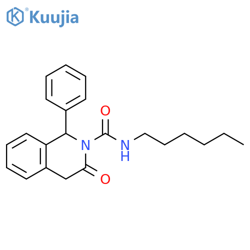 2(1H)-Isoquinolinecarboxamide, N-hexyl-3,4-dihydro-3-oxo-1-phenyl- structure