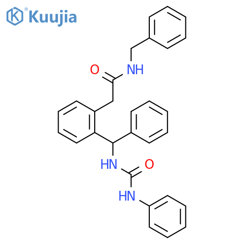Benzeneacetamide,N-(phenylmethyl)-2-[phenyl[[(phenylamino)carbonyl]amino]methyl]- structure
