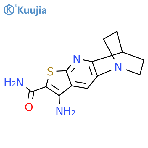 8-amino-3,4-dihydro-2H-1,4-ethanothieno[2,3-b][1,5]naphthyridine-7-carboxamide structure