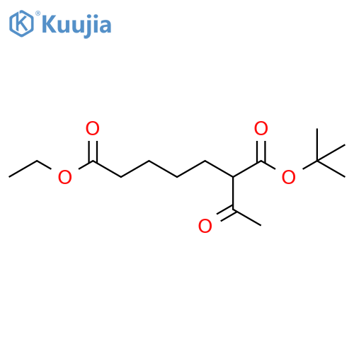 Heptanedioic acid, 2-acetyl-, 1-(1,1-dimethylethyl) 7-ethyl ester structure