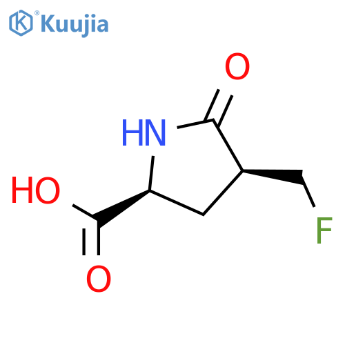L-Proline,4-(fluoromethyl)-5-oxo-, (4S)- structure