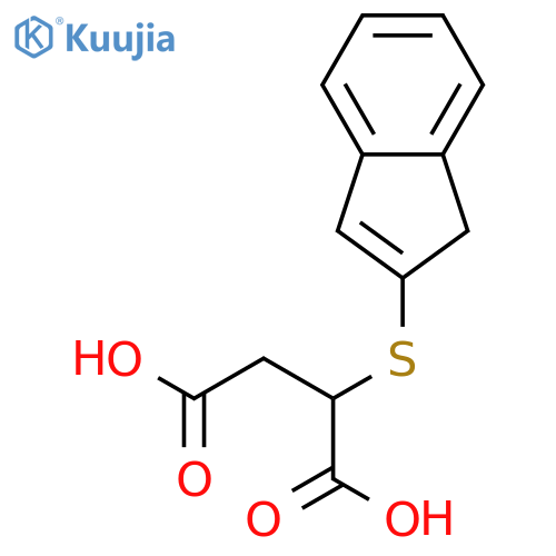 Butanedioic acid, (1H-inden-2-ylthio)- structure