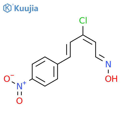 2,4-Pentadienal, 3-chloro-5-(4-nitrophenyl)-, oxime structure