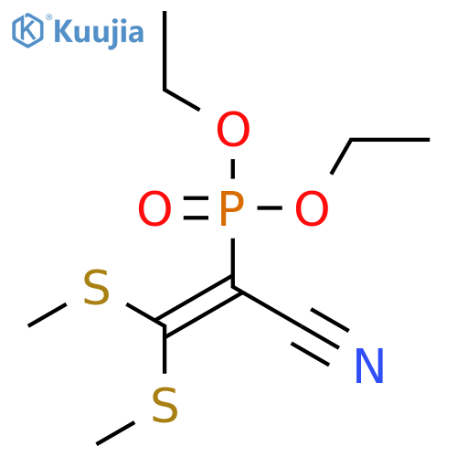 Phosphonic acid, [1-cyano-2,2-bis(methylthio)ethenyl]-, diethyl ester structure