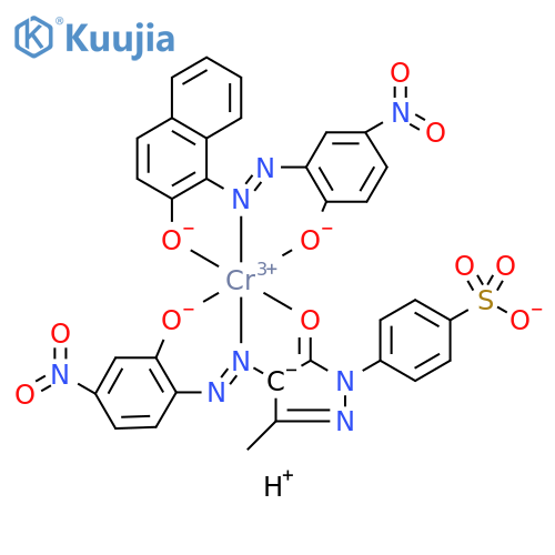 Chromate(2-),[4-[4,5-dihydro-4-[2-[2-(hydroxy-kO)-4-nitrophenyl]diazenyl-kN1]-3-methyl-5-(oxo-kO)-1H-pyrazol-1-yl]benzenesulfonato(3-)][1-[2-[2-(hydroxy-kO)-5-nitrophenyl]diazenyl-kN1]-2-naphthalenolato(2-)-kO]-, hydrogen (1:2) structure