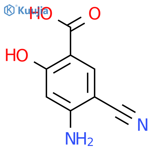 4-amino-5-cyano-2-hydroxybenzoic acid structure