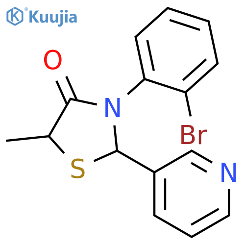 4-Thiazolidinone, 3-(2-bromophenyl)-5-methyl-2-(3-pyridinyl)- structure