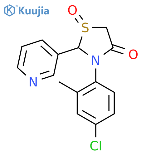 4-Thiazolidinone, 3-(4-chloro-2-methylphenyl)-2-(3-pyridinyl)-, 1-oxide structure