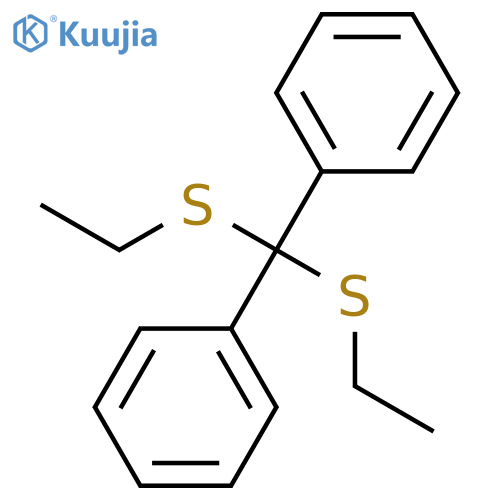 Benzene, 1,1'-[bis(ethylthio)methylene]bis- structure