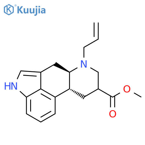 Ergoline-8-carboxylicacid, 6-(2-propen-1-yl)-, methyl ester, (8b)- structure