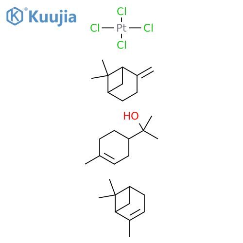 3-Cyclohexene-1-methanol,.alpha.,.alpha.,4-trimethyl-,mixedwith.alpha.-pineneand.beta.-pinene,sulfurized,reactionproductswithplatinumchloride(PtCl4) structure