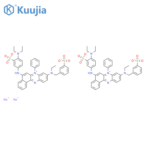Benzo[a]phenazinium,5-[[4-(diethylamino)-3-sulfophenyl]amino]-9-[ethyl[(3-sulfophenyl)methyl]amino]-7-phenyl-,innersalt,disodiumsalt structure