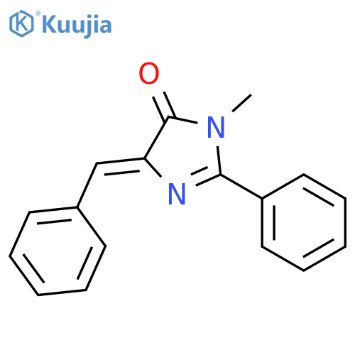 4H-Imidazol-4-one, 3,5-dihydro-3-methyl-2-phenyl-5-(phenylmethylene)- structure