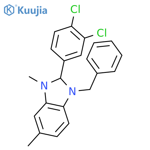 1H-Benzimidazole,2-(3,4-dichlorophenyl)-2,3-dihydro-3,5-dimethyl-1-(phenylmethyl)- structure