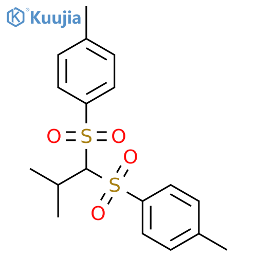 1,1'-[(2-Methylpropane-1,1-diyl)disulfonyl]bis(4-methylbenzene) structure